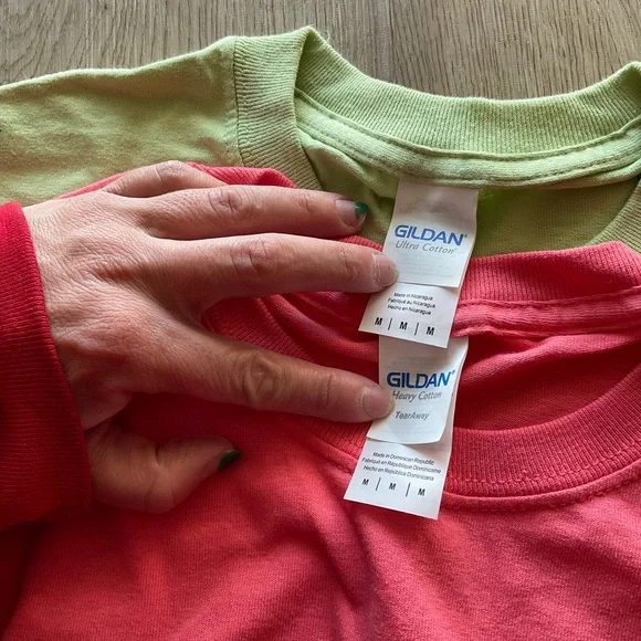 Gildan Unisex Graphic Tees - Coral and Light Green - Picture 10 of 11